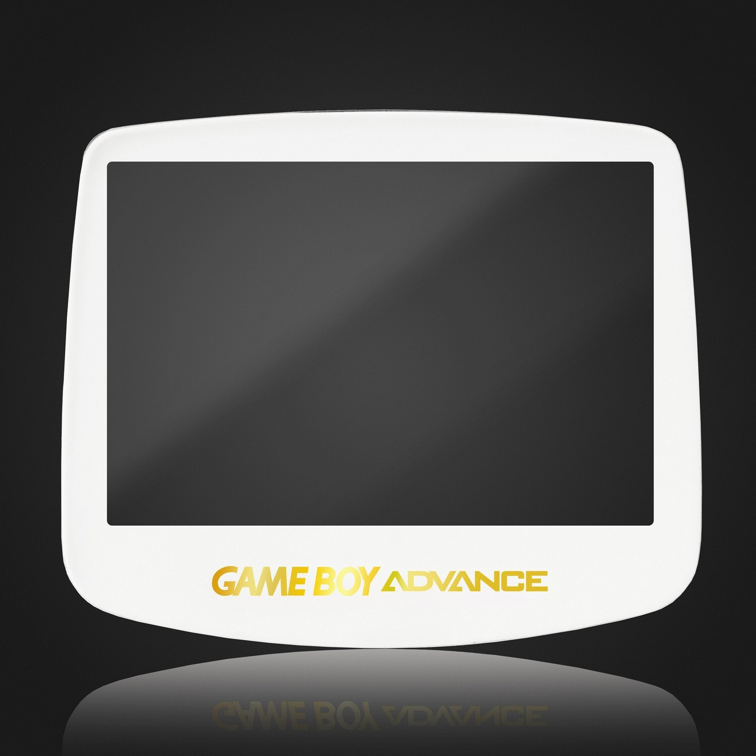 Game Boy Advance IPS Display Scheibe (Weiß Gold)
