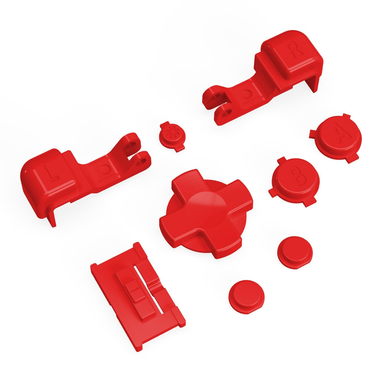 Game Boy Advance SP Buttons (Solid Red)