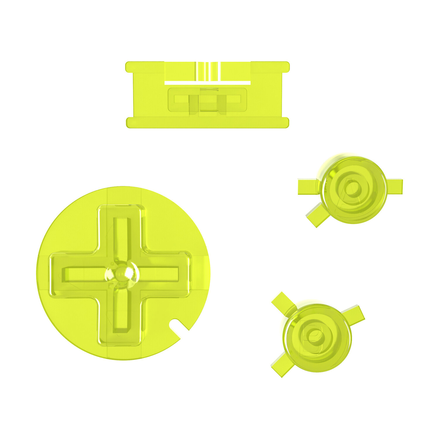 Game Boy Color Buttons (Transparent Gelb)