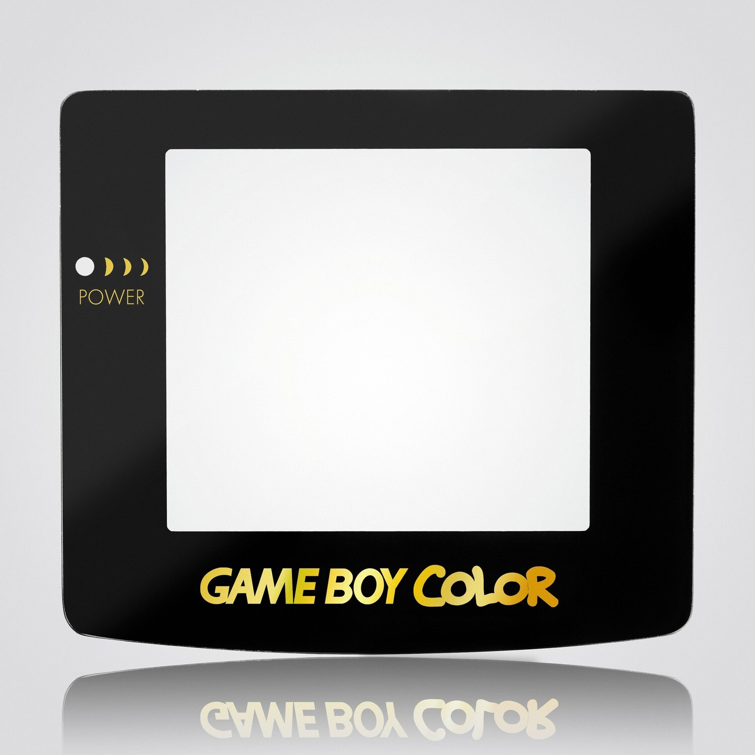 Glas Scheibe (Schwarz Gold) für Game Boy Color