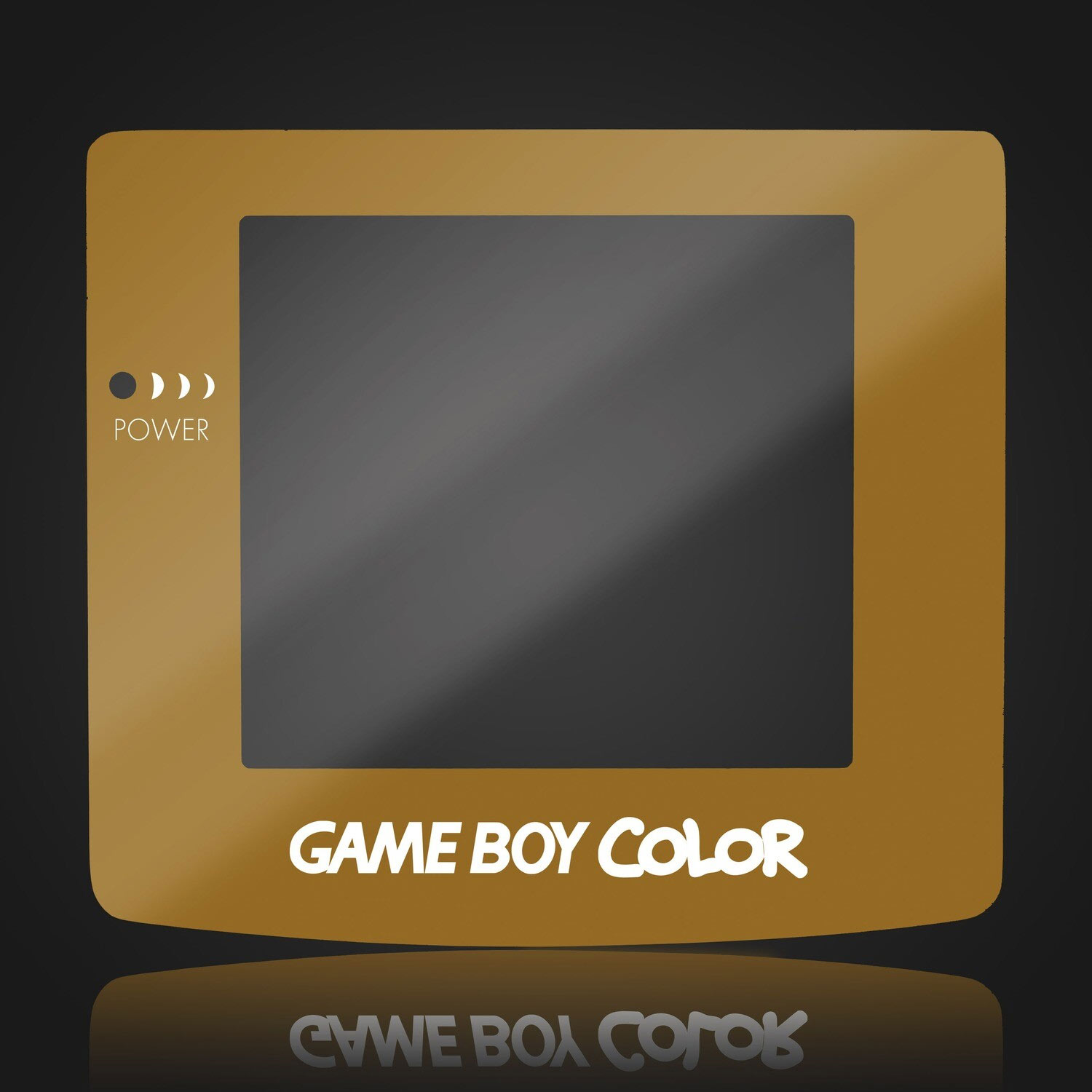 Game Boy Color Glas Scheibe (Gold)