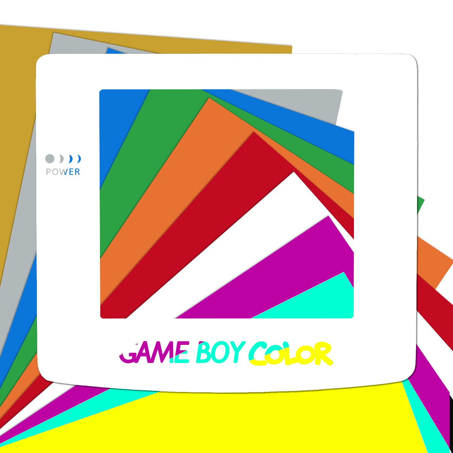 Scheibe Clear Text (Weiß) für Game Boy Color