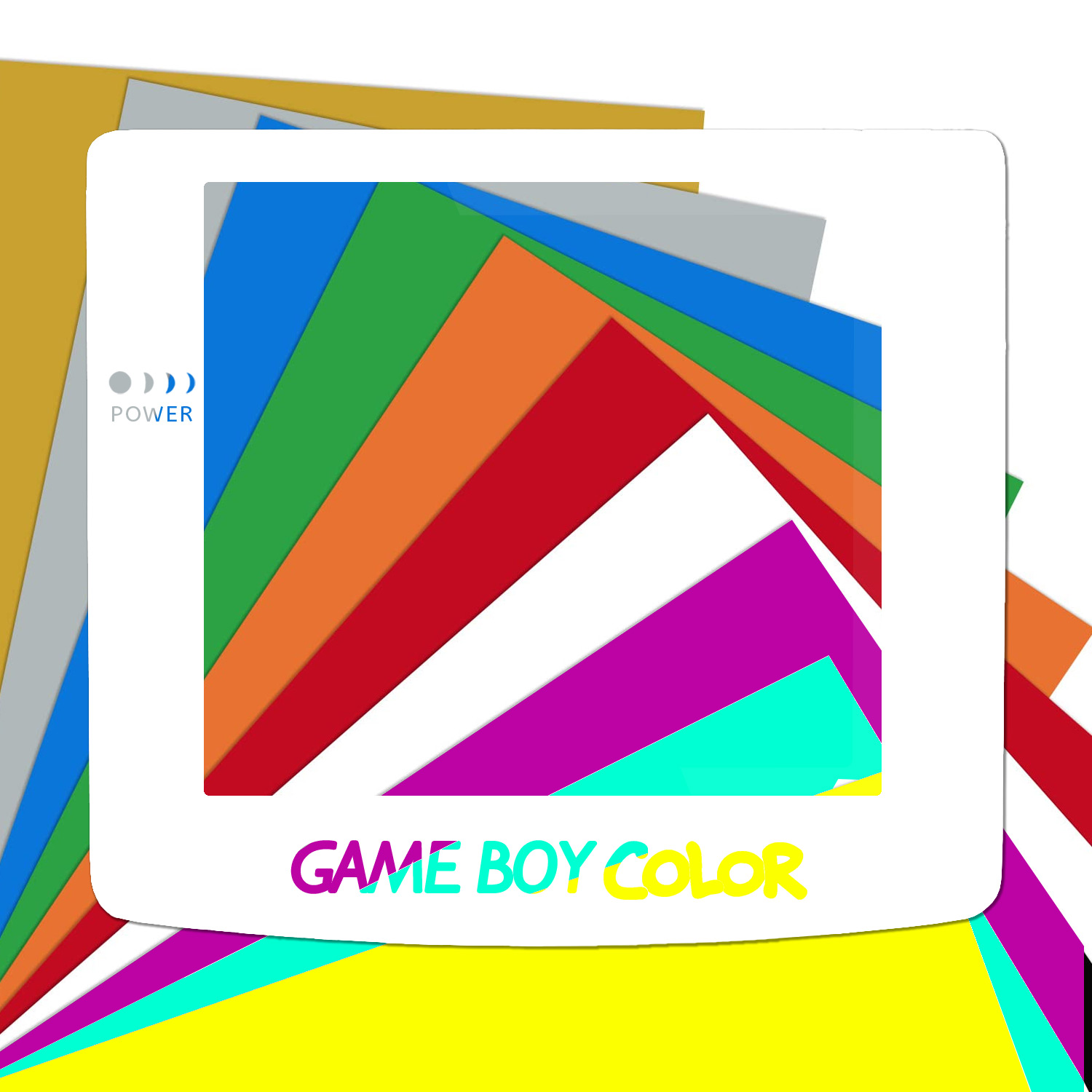RetroSix IPS Q5 Display Scheiben für Game Boy Color (Weiß Text transparent)