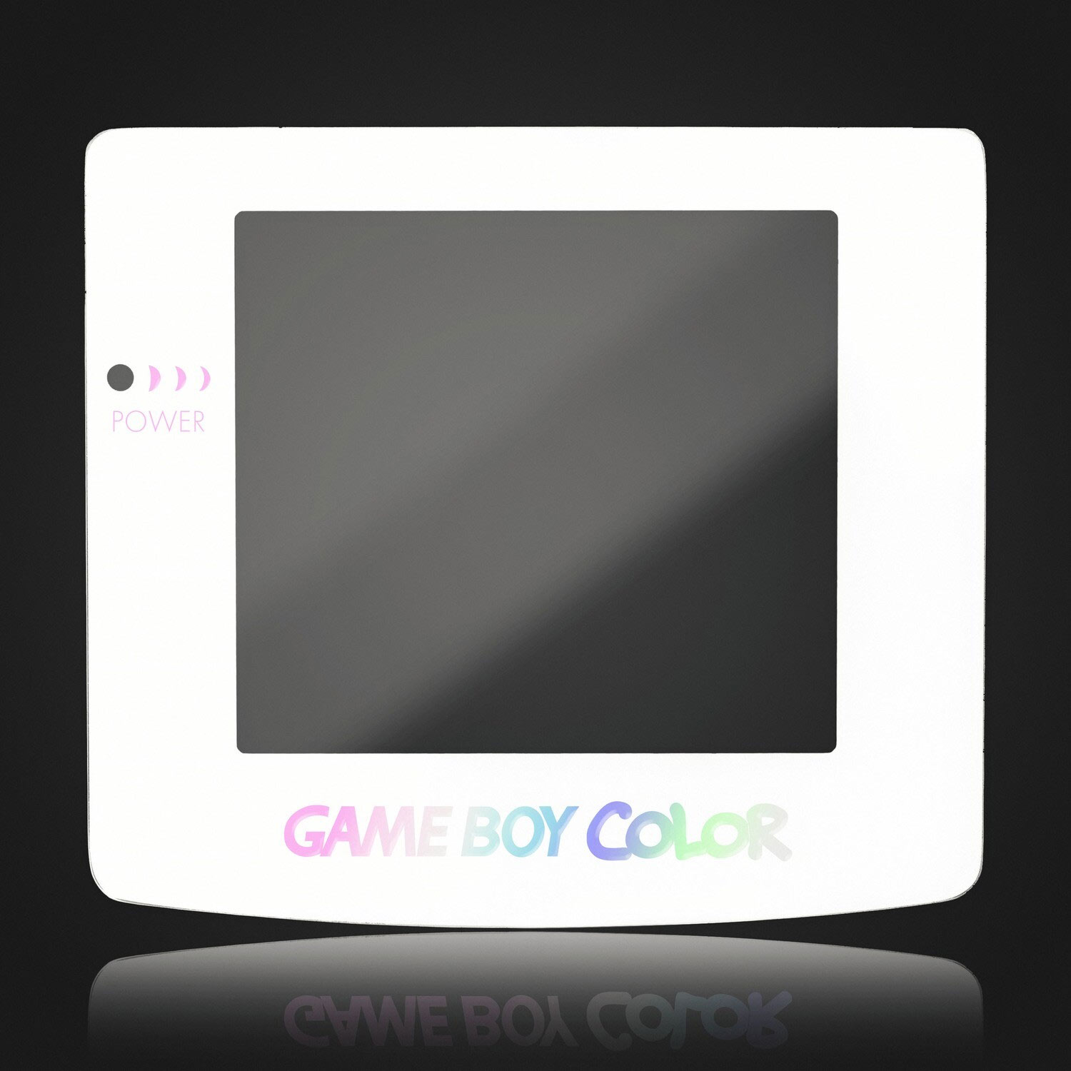 Game Boy Color glass pane (White Holo)