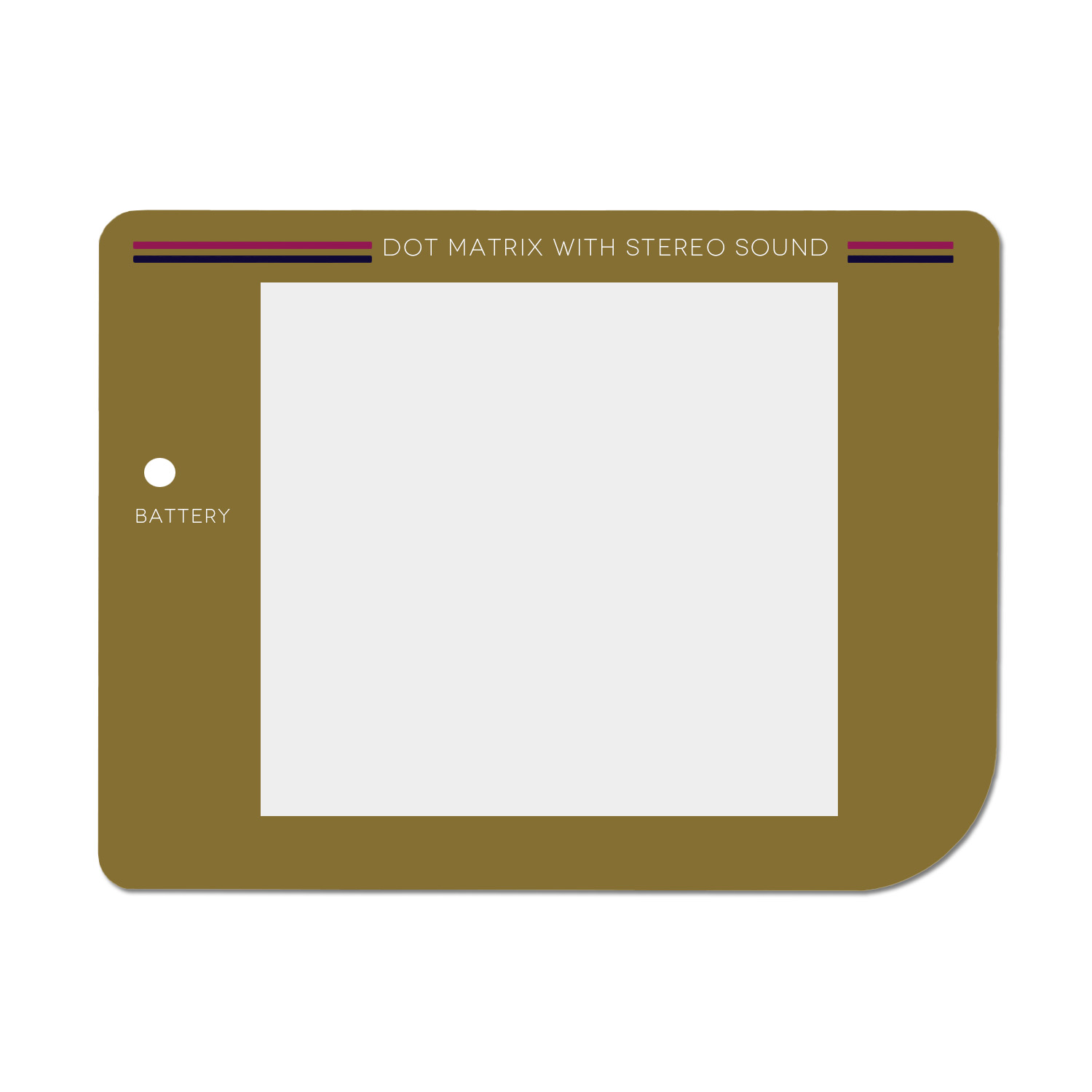 Kunststoff Scheibe (Gold) für Game Boy Classic