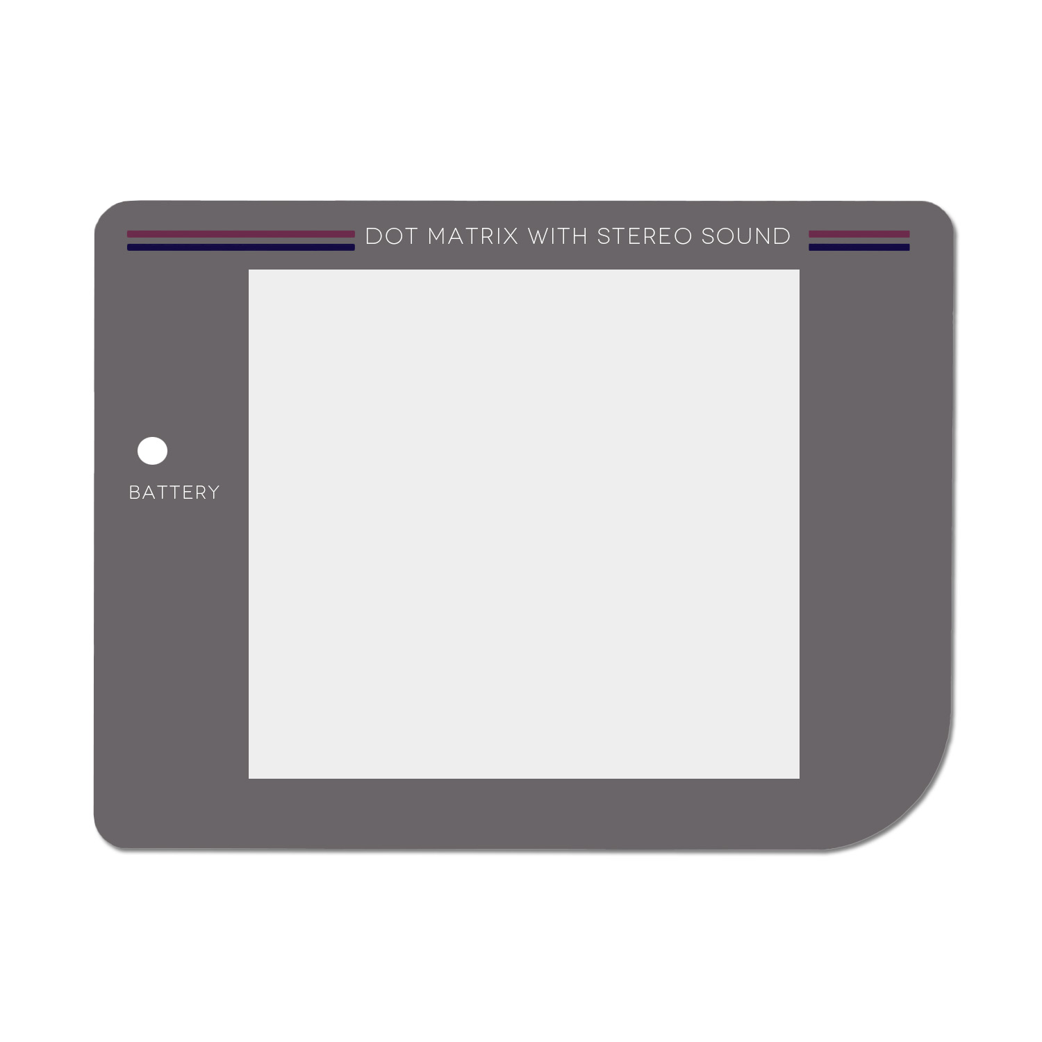 Kunststoff Scheibe (Grau) für Game Boy Classic