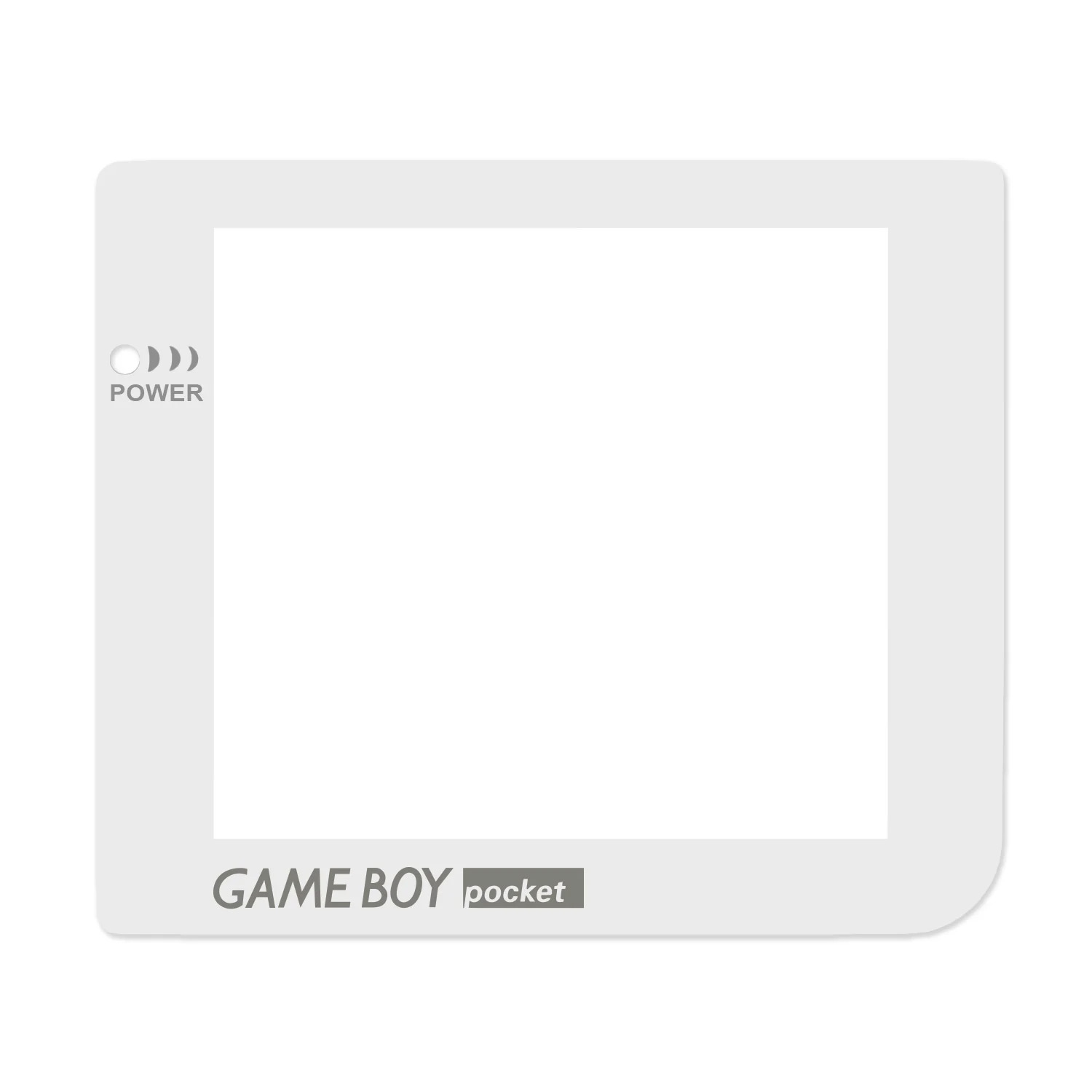 Glas Scheibe (Weiß / Mit Loch) für Game Boy Pocket
