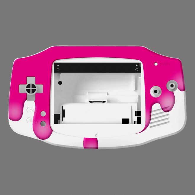 Game Boy Advance Shell (Paint Spill Magenta) Order now!
