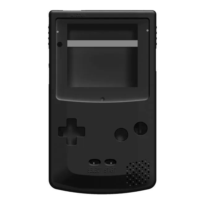 Game Boy Color Shell USB-C (Solid Black) - Compatible with USB-C
