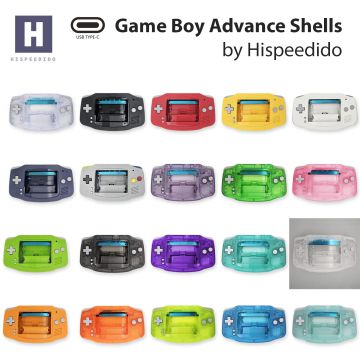 Hispeedido Quality USB-C Shell Kits in diversen Farben für Game Boy Advance