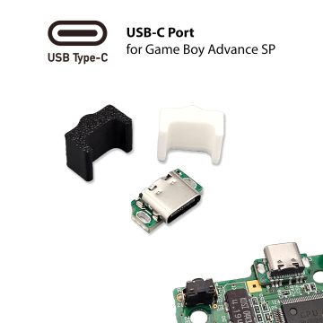 USB-C Buchse inkl. Abdeckungen für Game Boy Advance SP