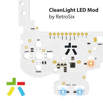 RetroSix CleanLight LED Mod für Game Boy Color