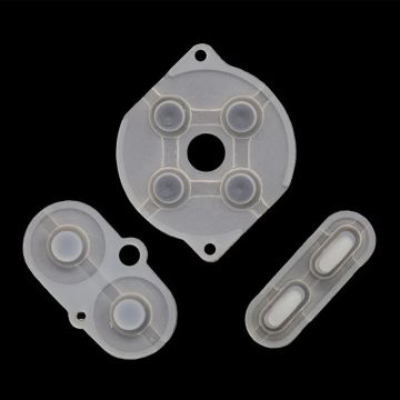 RetroSix Silikon Pads in verschiedenen Farben für Game Boy Color (Transparent)
