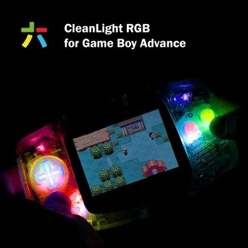 RetroSix CleanLight RGB Button LED Mod for Game Boy Advance