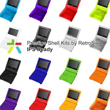 RetroSix Prestige Shell Kits IPS Ready for Game Boy Advance SP