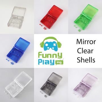 FunnyPlaying Mirror Shells - crystal clear shell for Game Boy Advance SP