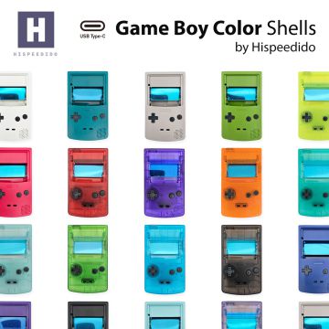 Hispeedido USB-C IPS Shell Set for Game Boy Color