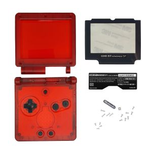 Gehäuse (Clear Red) für Game Boy Advance SP