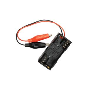 Batteriehalter für 2 Batterien mit Klemmen (AAA)