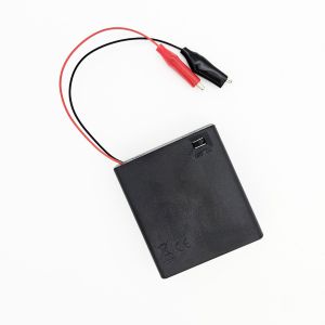 Batteriepack für 4 Batterien mit Klemmen (AA)