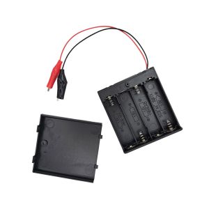 Pacco batteria per 4 batterie con terminali (AA)