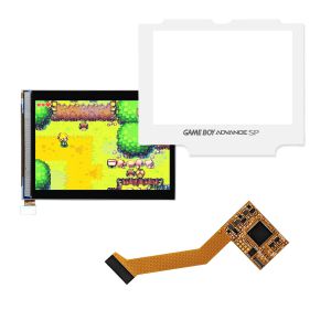 Game Boy Advance SP IPS V2 LCD Scherm Kit (Wit)