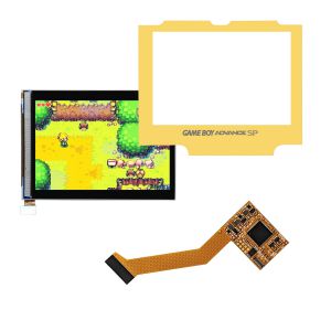 Game Boy Advance SP IPS V2 LCD Screen Kit (Gelb)
