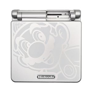 Game Boy Advance SP Gehäuse (Mario Silber)