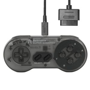 Super Nintendo Controller "Super GamePad" (Transparent Schwarz)