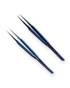2 x Pr&auml;zisionspinzetten Set Titanlegierung - gerade & gebogen