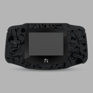 RetroSix IPS UV-Printed Gehäuse Set für Game Boy Advance (Black Splash)