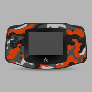 RetroSix IPS UV-Printed Gehäuse Set für Game Boy Advance (Camo Red Night)
