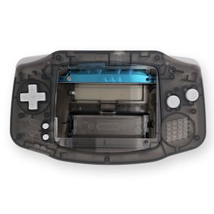 Hispeedido Quality USB-C Shell Kits in diversen Farben für Game Boy Advance (Schwarz Transparent)