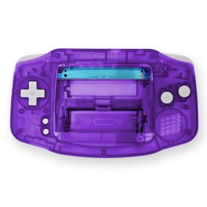 Hispeedido Quality USB-C Shell Kits in diversen Farben für Game Boy Advance (Lila Transparent)