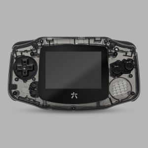 RetroSix IPS CRYSTAL Gehäuse für Game Boy Advance (Crystal Black)