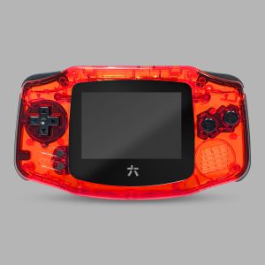RetroSix IPS CRYSTAL Gehäuse für Game Boy Advance (Crystal Red)