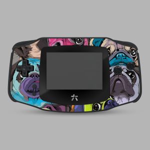 RetroSix IPS UV-Printed Gehäuse Set für Game Boy Advance (Pug Dog)