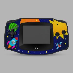 RetroSix IPS UV-Printed Gehäuse Set für Game Boy Advance (Space Race)