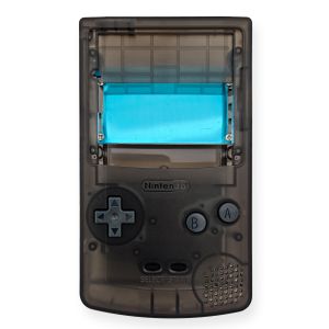 Hispeedido USB-C IPS Gehäuse Set für Game Boy Color (Schwarz Transparent)