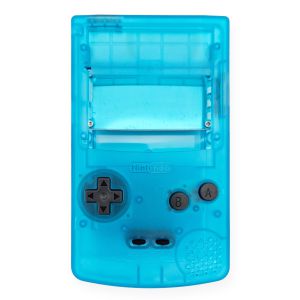 Hispeedido USB-C IPS Gehäuse Set für Game Boy Color (Blau Transparent)