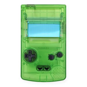 Hispeedido USB-C IPS Gehäuse Set für Game Boy Color (Grün Transparent)
