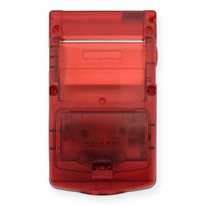Hispeedido USB-C IPS Gehäuse Set für Game Boy Color (Rot Transparent)