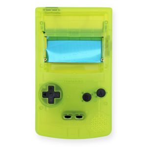 Hispeedido USB-C IPS Gehäuse Set für Game Boy Color (Gelb Transparent)