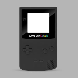 RetroSix IPS Q5 Gehäuse Set für Game Boy Color (Schwarz Matt)