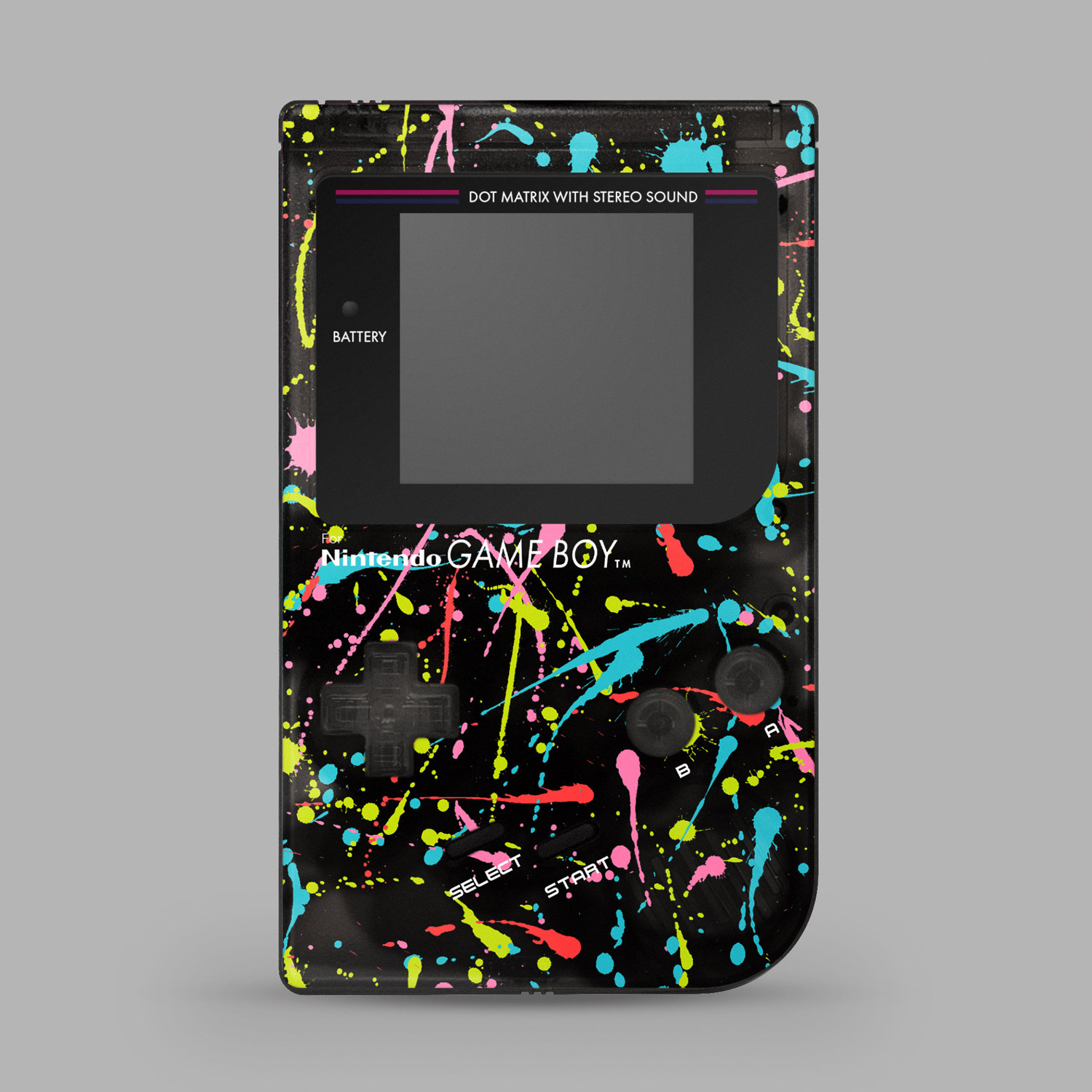 RetroSix Prestige Gehäuse Sets UV Bedruckt für Game Boy Classic (Splash)