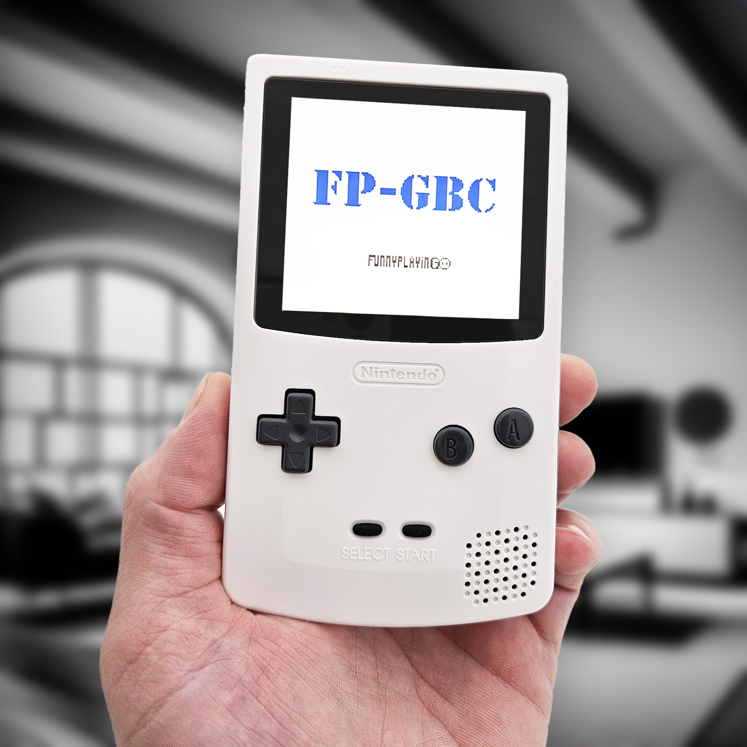 FunnyPlaying FPGBC Console con chip FPGA, XL IPS e Bass Boost (bianco)