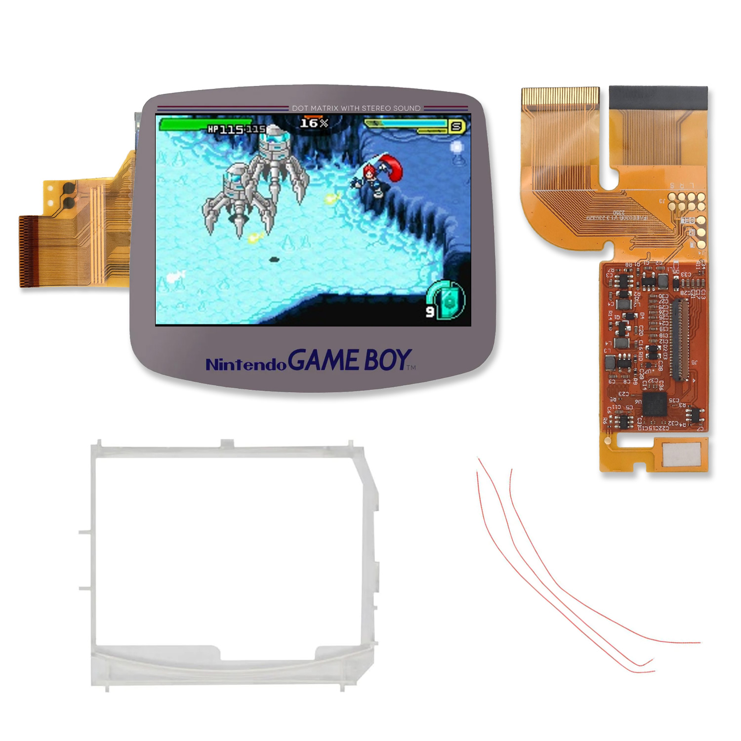 ゲームボーイアドバンス - funnyplaying 3.0 INCH IPS GBASP KIT新品未使用 FunnyPlaying IPS 3.0 Laminated LCD Upgrade Kit for Game Boy