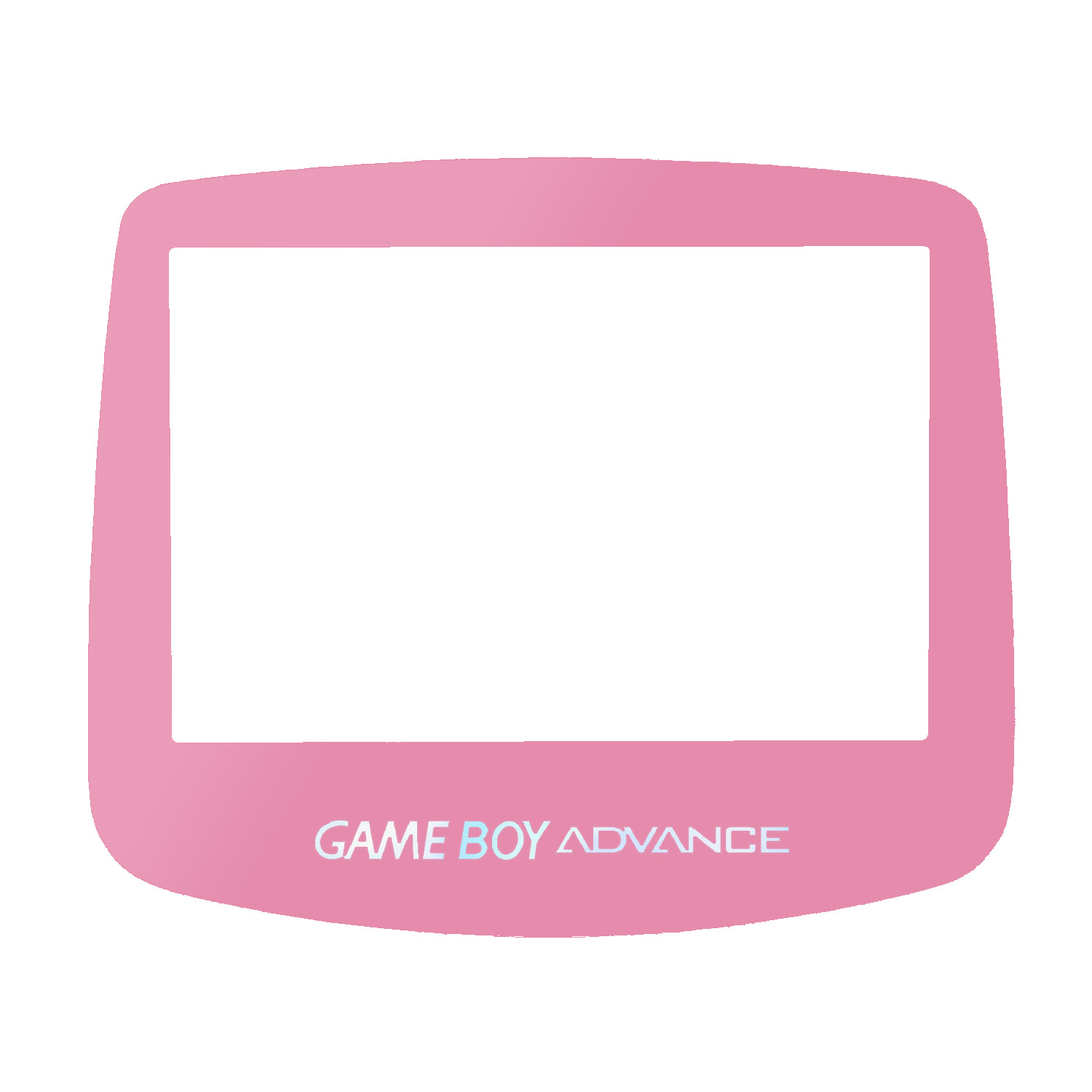FunnyPlaying Display Scheibe aus gehärtetem Echtglas für Game Boy Advance (Pink Holo)
