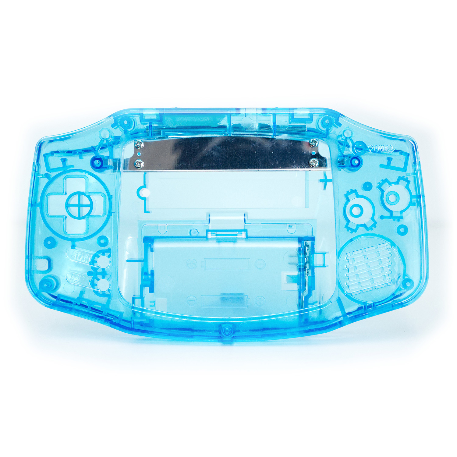 Gehäuse für CleanScreen Laminated Kit (Crystal Blue) für Game Boy Advance