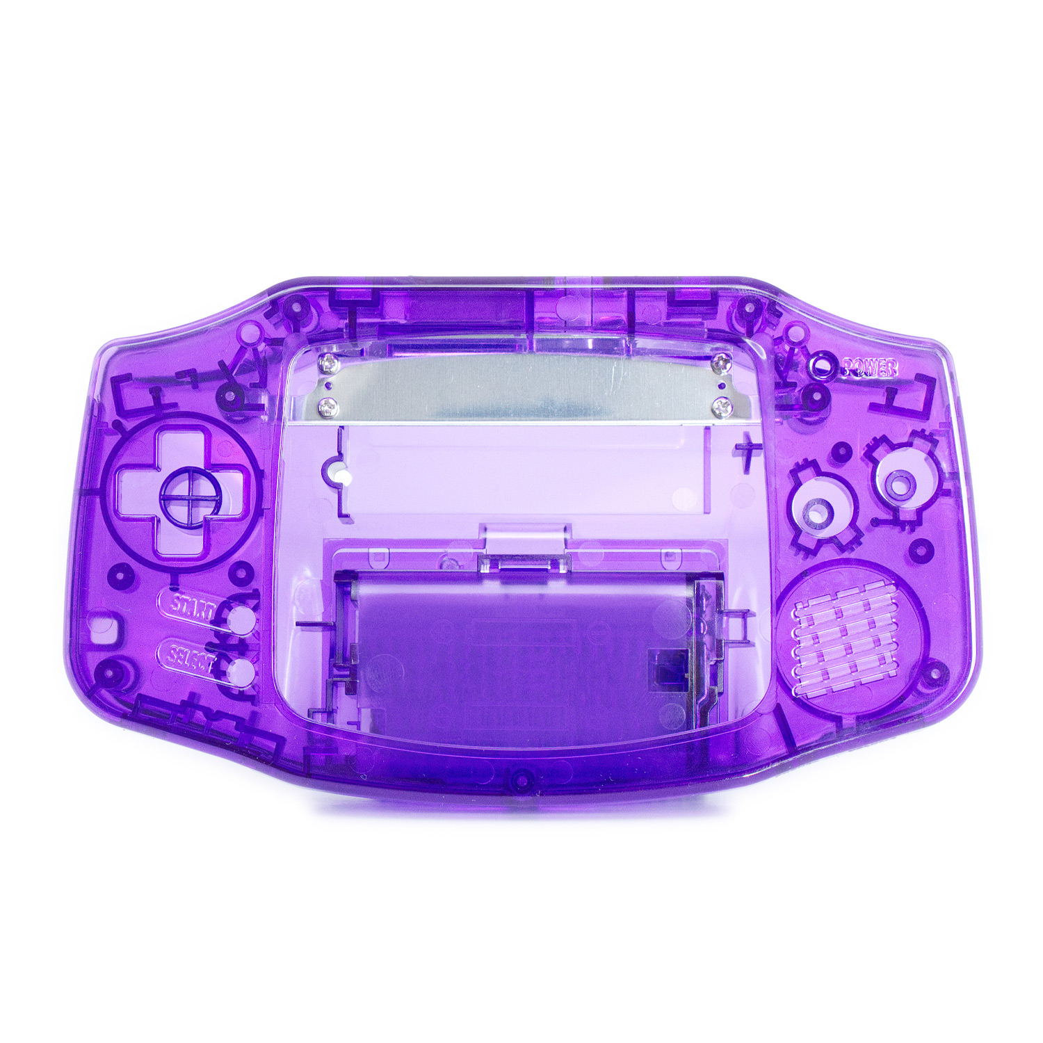 Gehäuse für CleanScreen Laminated Kit (Crystal Purple) für Game Boy Advance
